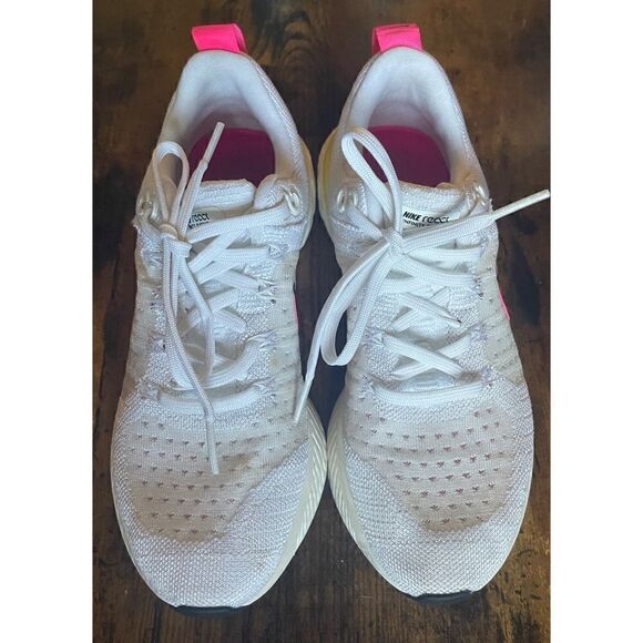 Nike React Infinity Run FK 2 White/Black-Sail-Pink Blast DJ5396-100 Women's 8 - Picture 4 of 10